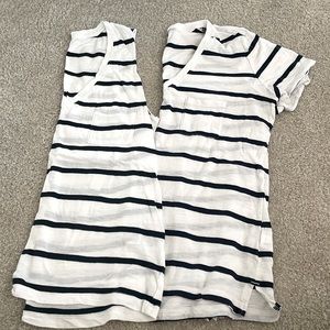Madewell perfect tee bundle! One tee, one tank in blue & white stripe. EUC!